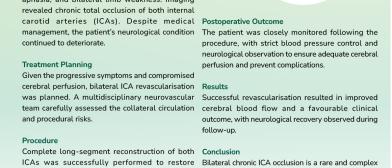 CHRONIC TOTAL - OCCLUSIONS OF BOTH ICAS: A RARE CHALLENGE. A SUCCESSFUL REVASCULARISATION