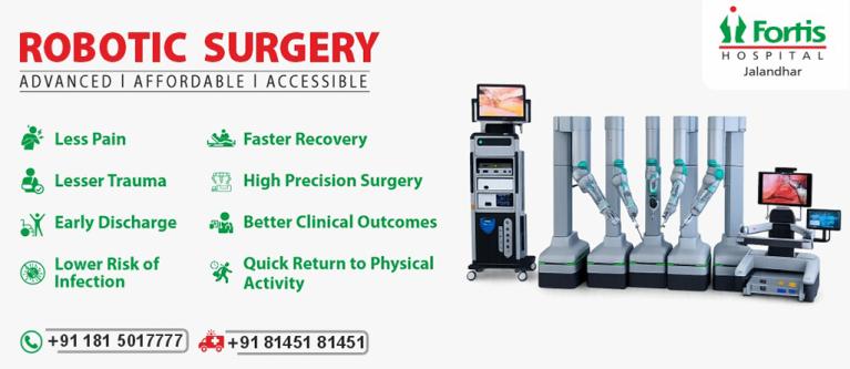 Robotic Surgery Banner Fortis Jalandhar