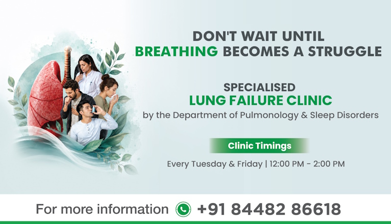 Lung Failure Clinic led by Dr Vikas Maurya at Fortis Hospital Shalimar Bagh