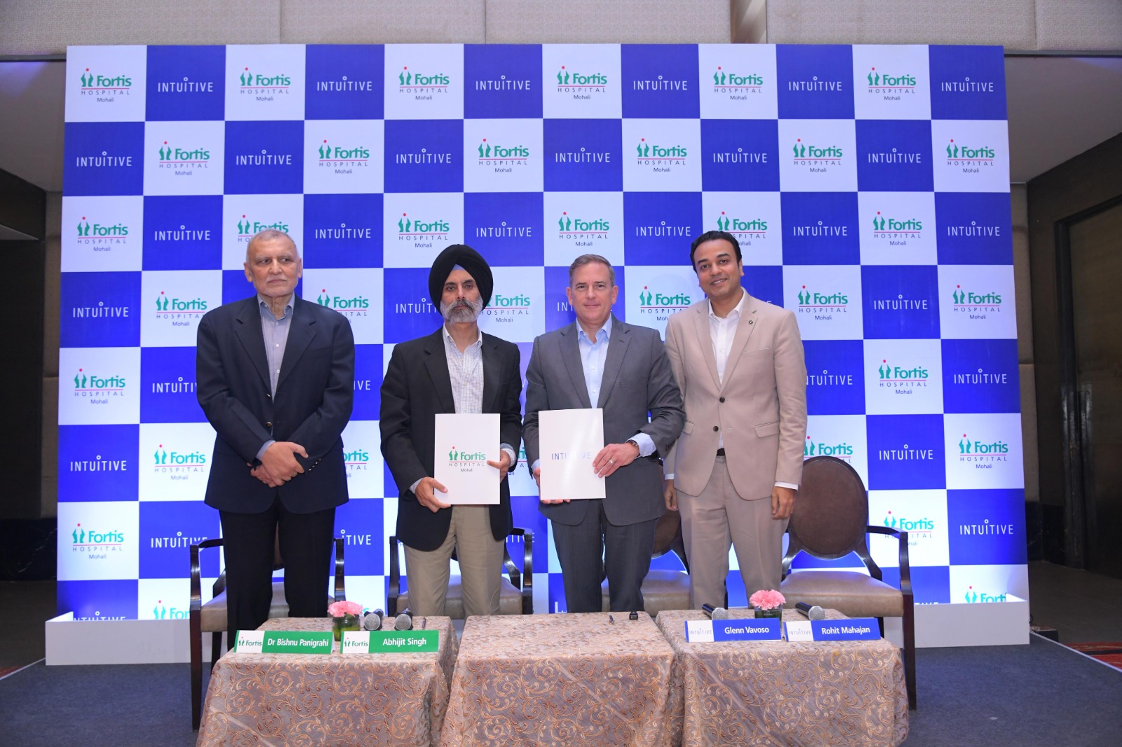 : Fortis Mohali and Intuitive leadership at the TPO site MOU signing, July 2026