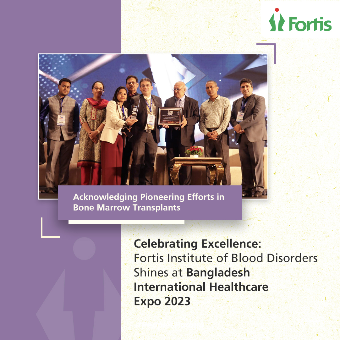 Bangladesh International Healthcare Expo 2023- Recognition for excellence in Bone Marrow Transplant