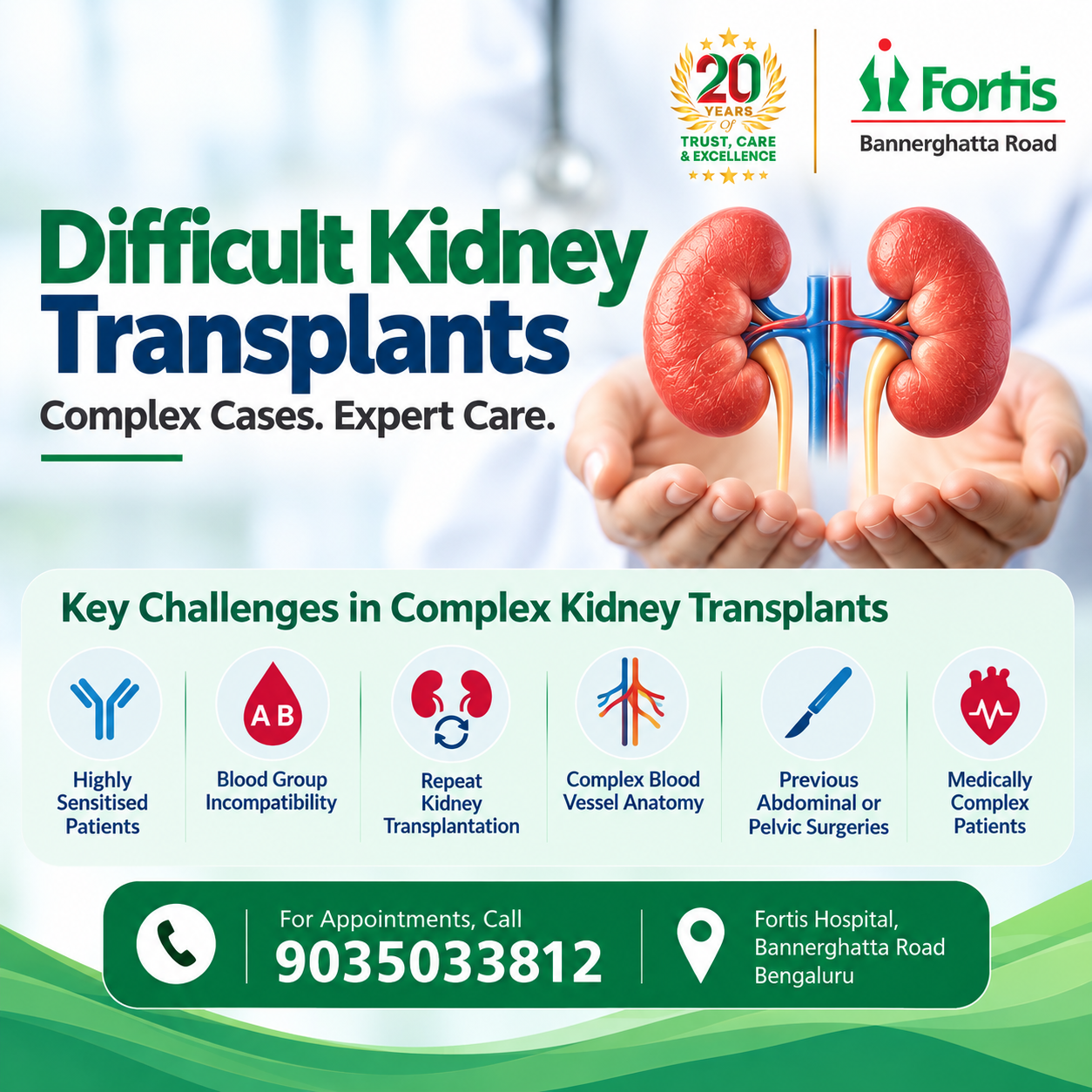 Best Kidney Transplant at Fortis Hospital Bannerghatta Road