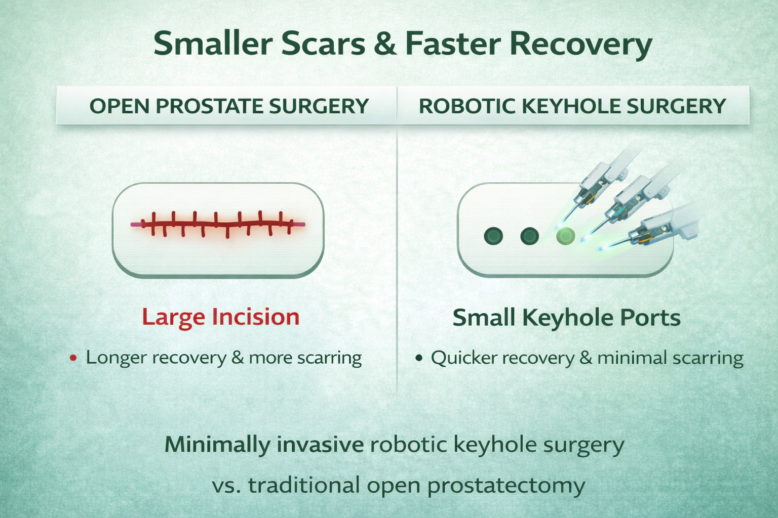 traditional open surgery vs robotic prostate surgery