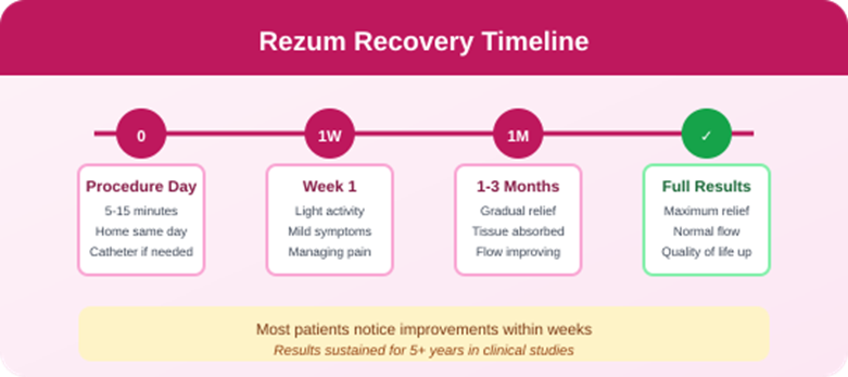 Fig. 3: The Rezum journey from first consultation to full symptom relief