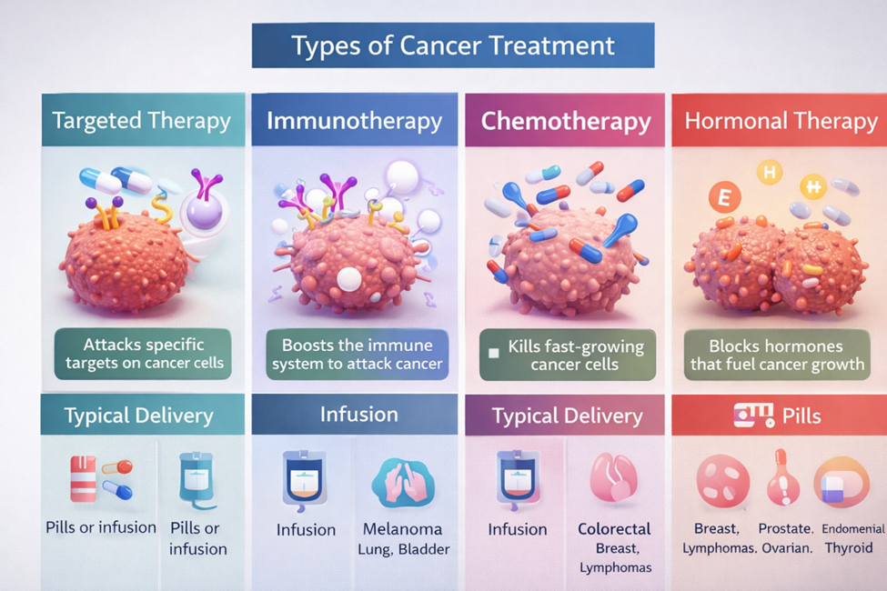 Types of cancer treatment