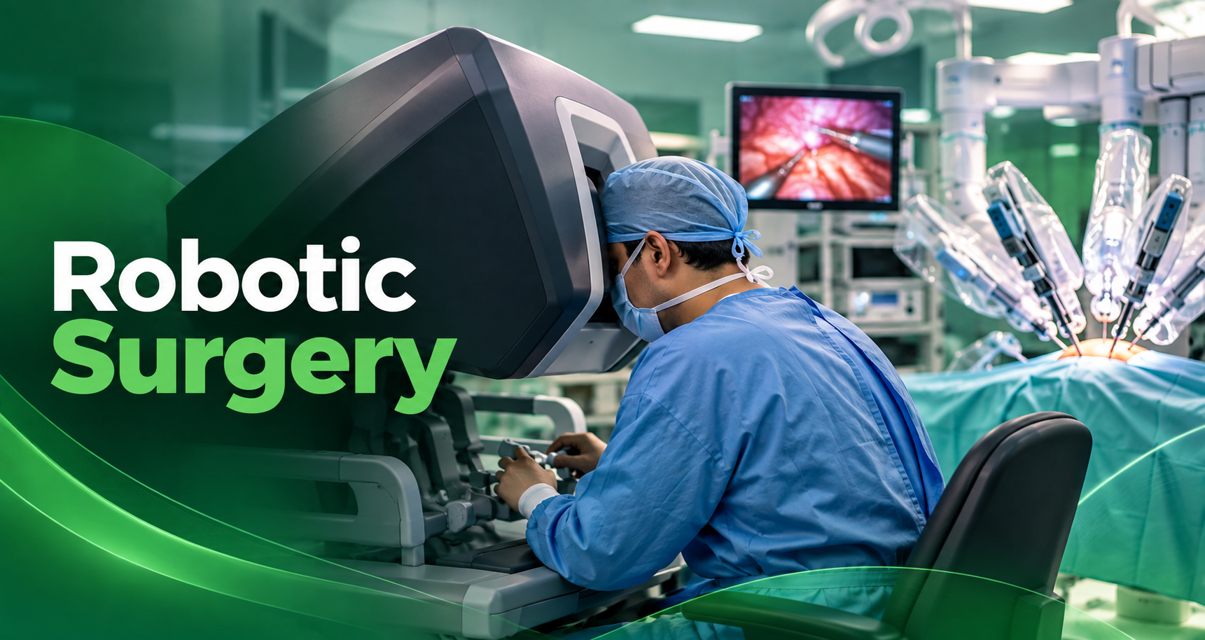 Surgeon operating the da Vinci Xi robotic surgical system at Fortis Hospital Mohali