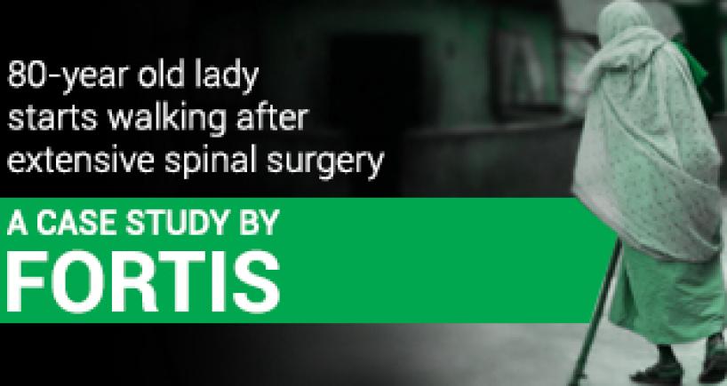 Octagenerian Lady Starts Walking After Extensive Spinal Surgery