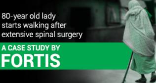 Octagenerian Lady Starts Walking After Extensive Spinal Surgery