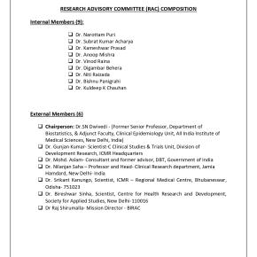Research Advisory Committee Member Details