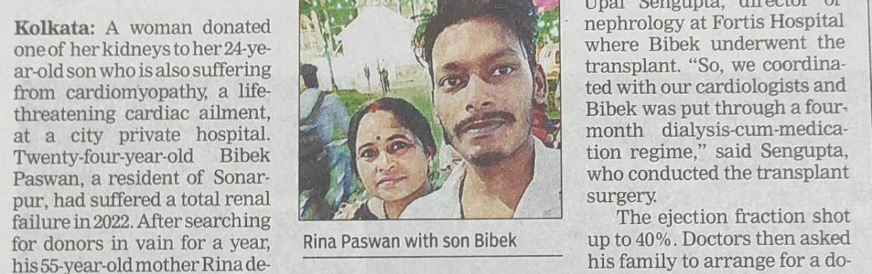 Print coverage in times of india kolkata 