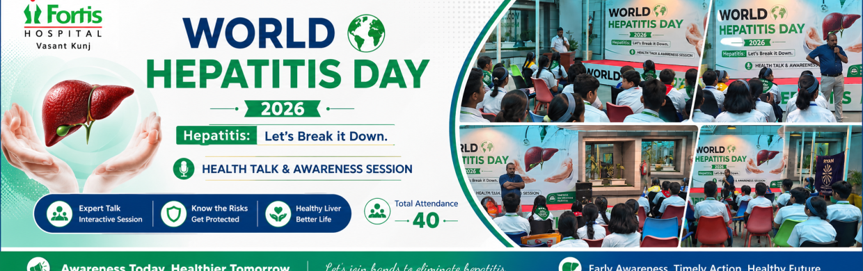 Fortis Hospital, Vasant Kunj Conducts Health Awareness Activity at Ryan International School, Vasant Kunj