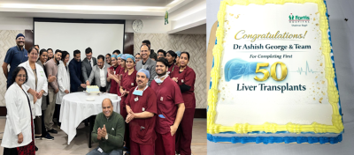 Achieving clinical milestones of completing 50 successful liver transplants at Fortis Hospital, Shalimar Bagh