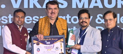 Dr. Vikas Maurya Recognised as Best Respiratory & Sleep Medicine Expert in Delhi NCR at Custodian of Humanity Awards 2026