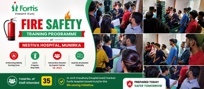 Fire Safety Training Programme at Nestiva Hospital, Munirka.